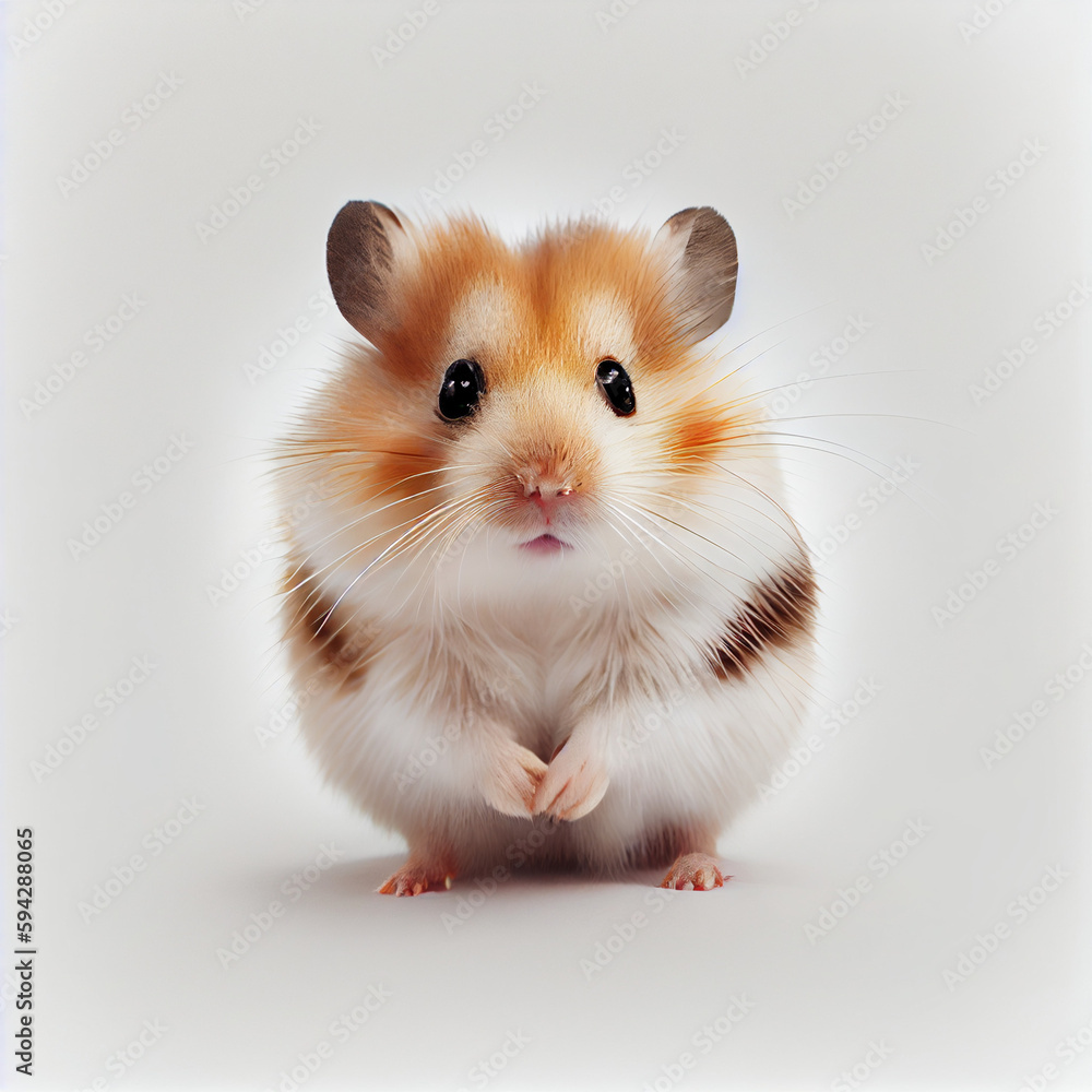 hamster on white background