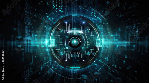 Wallpaper Mural Cyber security concept, Generative AI Torontodigital.ca