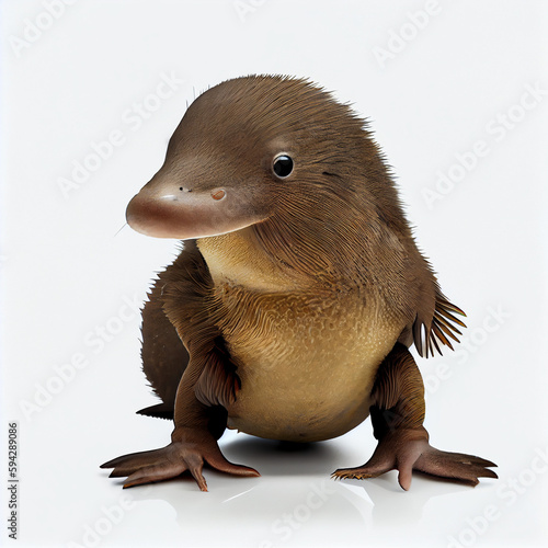 Platypus on a simple white background