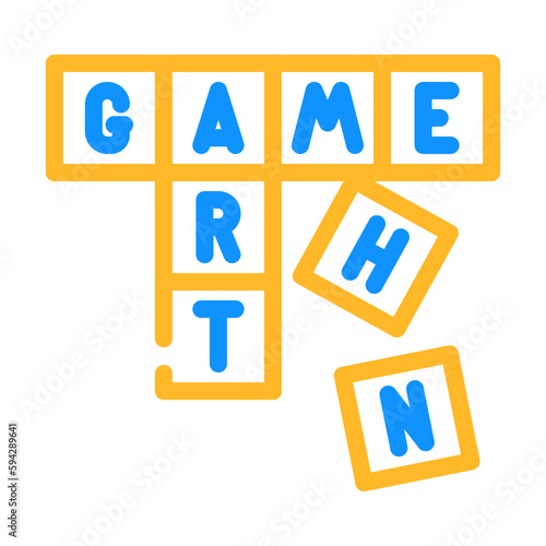 Free Download scrabble tiles board table color icon vector illustration - GFXLoad