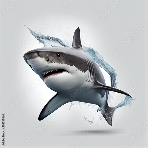Shark on a white background