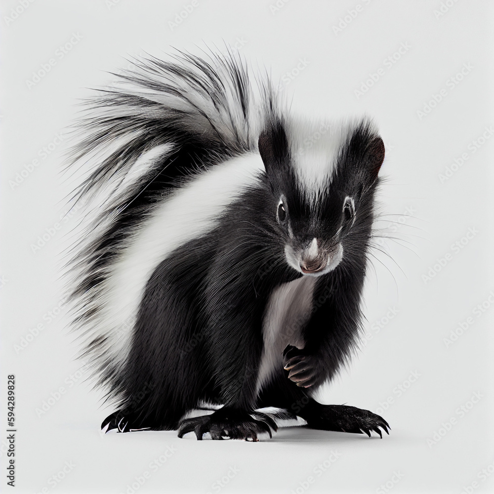 small mammal known for its ability to spray a foul odor - obrazy, fototapety, plakaty 