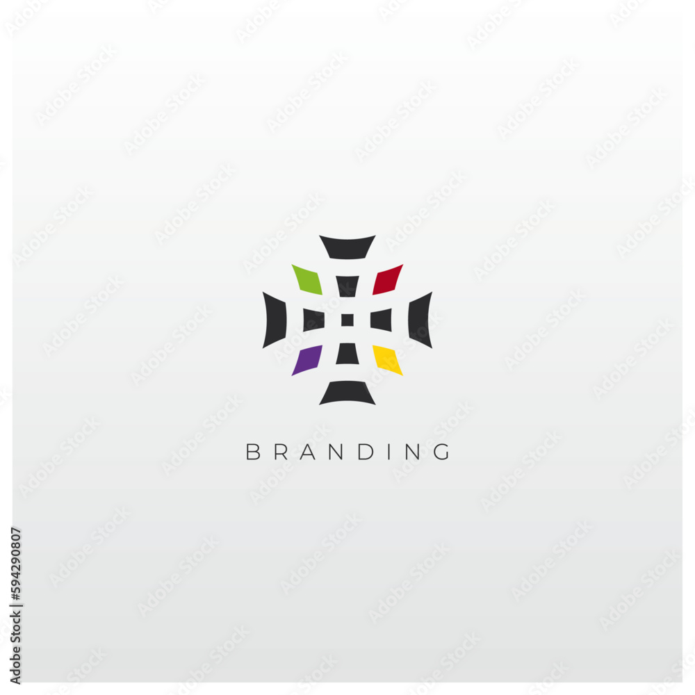 Cross Church Vector Logo Concept Design Cross Church Vector Logo Concept Design