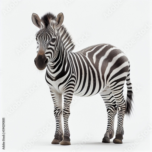 zebra isolated on white