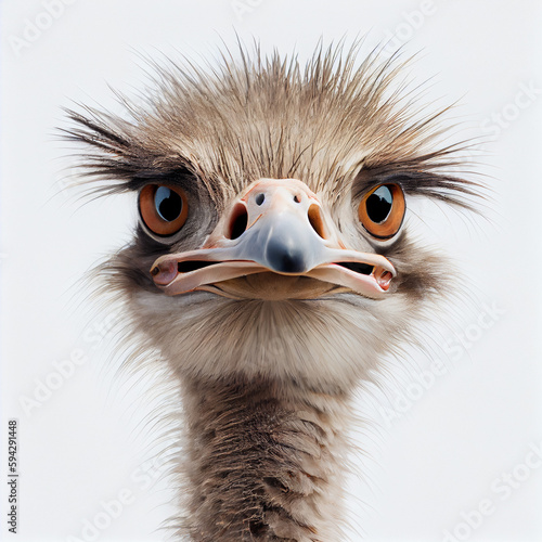 ostrich created witch Generative AI technology