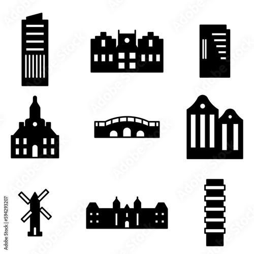 Silhouette Building In The Netherlands