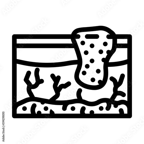 melanoma cancer line icon vector illustration