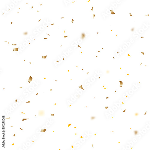 Golden confetti decoration element.