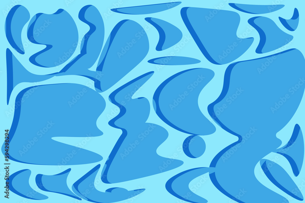Fototapeta premium Abstract Water Background. Water surface. Vector illustration. Freshness backdrop. World Ocean's Day banner. Geometrical Background. 