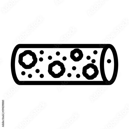 leukemia cancer line icon vector illustration