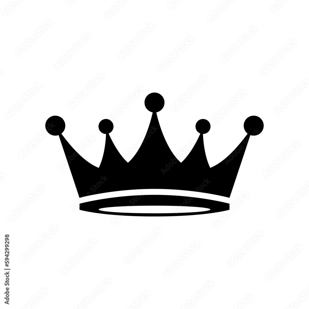 Crown icon vector in flat style. King queen royal concept Crown icon vector in flat style. King queen royal concept