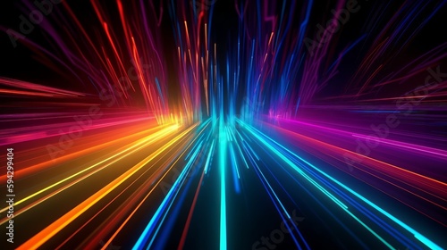 Laser Beam line abstract background. Generative ai