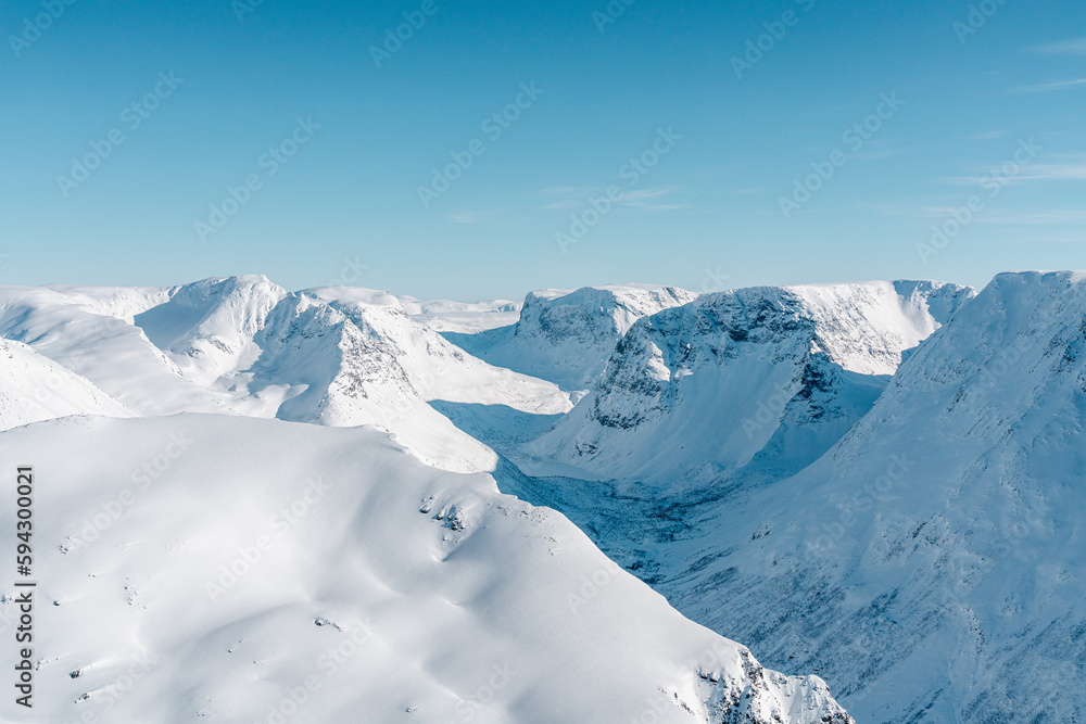 A glacier valley in the Lyngen Alps, Norway
