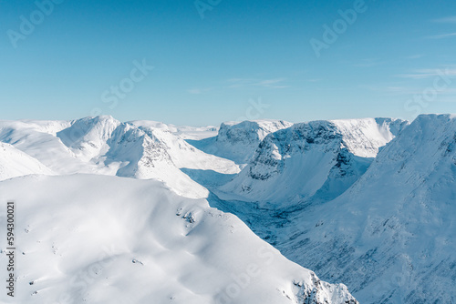 A glacier valley in the Lyngen Alps, Norway