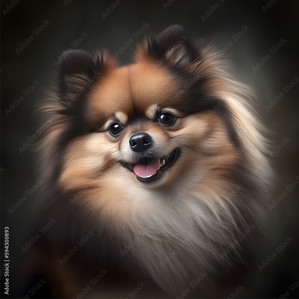 pomeranian dog portrait pomeranian dog portrait