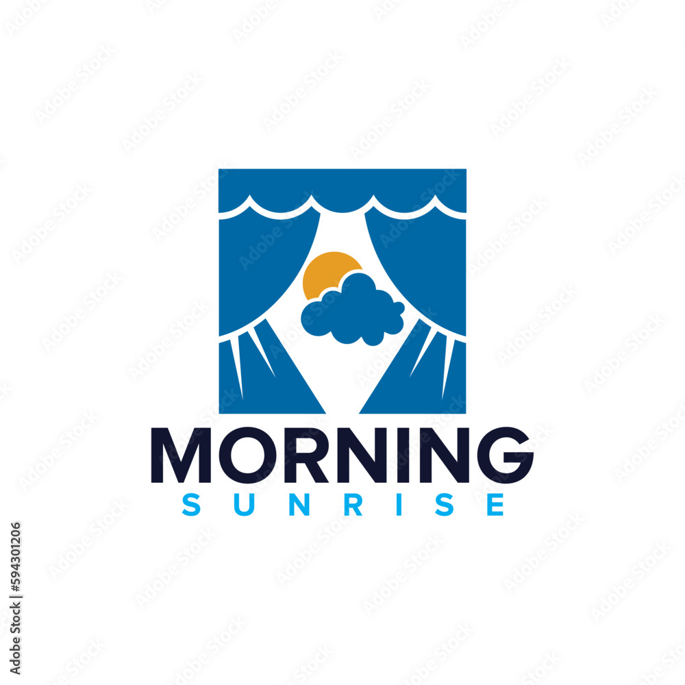 window curtain hotel sunrise view logo design window curtain hotel sunrise view logo design