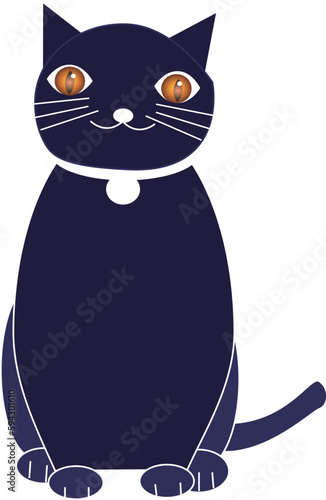 お座り猫のコン