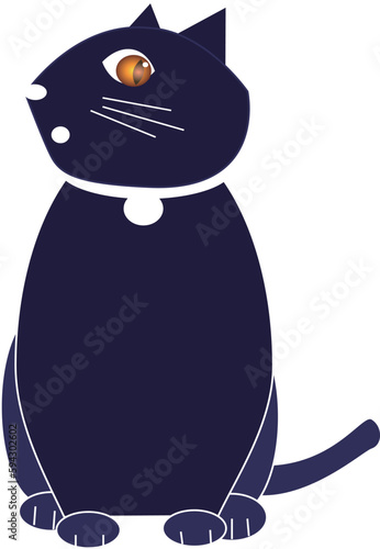 後ろを気にする猫のコン