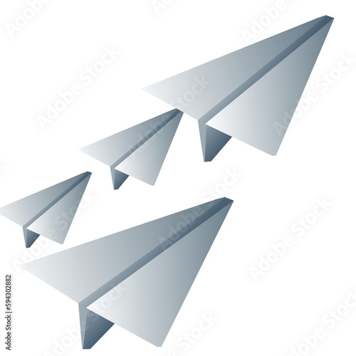 paper plane isolated on white