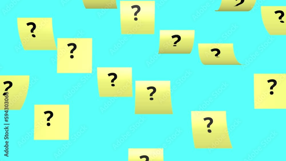 Question marks written on yellow sticky notes Question marks written on yellow sticky notes