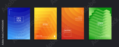 modern background design with trendy and vivid vibrant color. blue green red orange yellow placard poster vector cover template