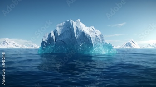 Iceberg under the sea ultra realistic, Generative AI