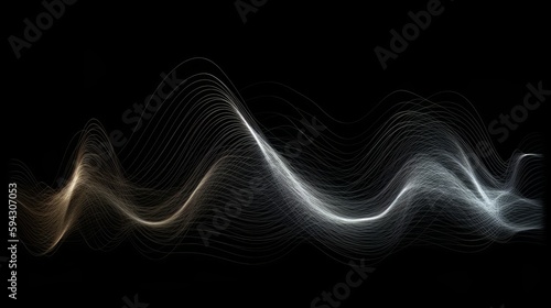 Futuristic point wave. Abstract background with a dynamic wave.Connecting background. Abstract wave. Artificial intelligence. Generative ai