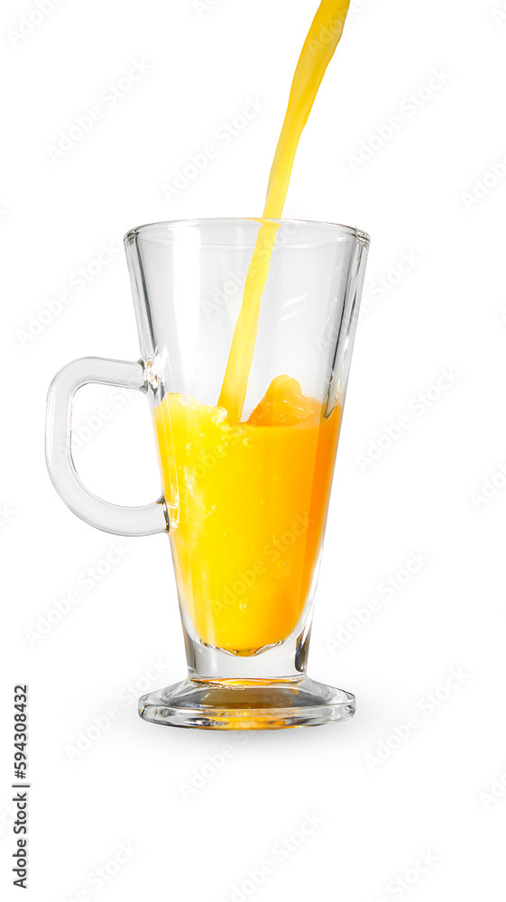 Orange juice in a conical glass Orange juice in a conical glass