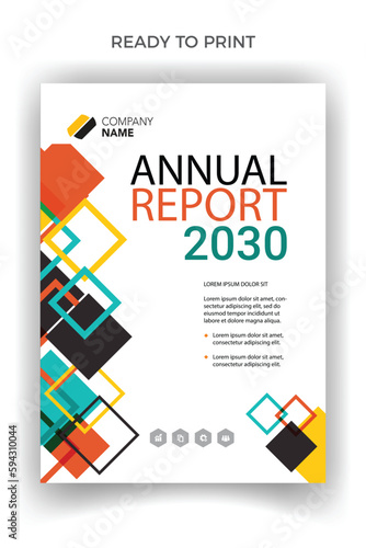 Abstract annual report business professional book brochure flyer clean design
