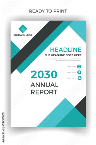 Abstract annual report business professional book brochure flyer clean design
