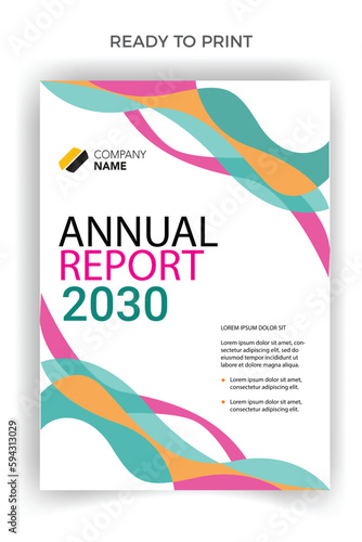 Abstract annual report business professional book brochure flyer clean design
