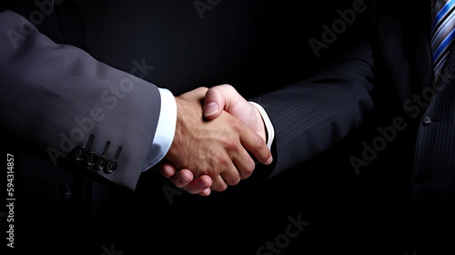 Conclusion of a contract - shaking hands among businessmen