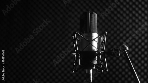 Microphone in Recording Studio