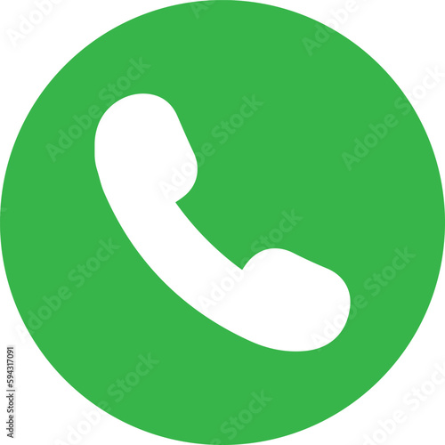 green accept call icon . answer call icon vector