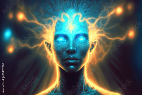power of meditation unlocking spiritual energy in human head generative ai