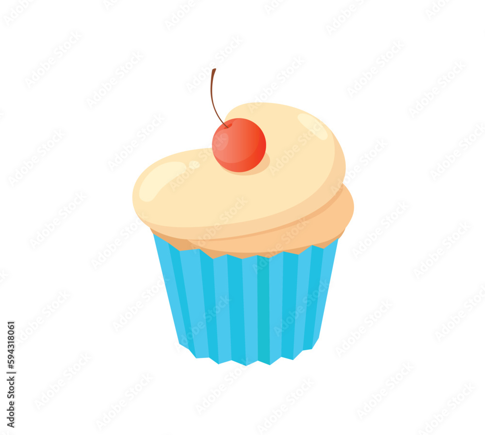 Concept Party celebration cupcake. This is a fun and colorful illustration of a cupcake, perfect for a party celebration. Vector illustration. Concept Party celebration cupcake. This is a fun and colorful illustration of a cupcake, perfect for a party celebration. Vector illustration.
