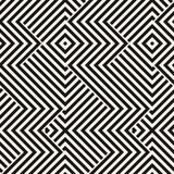 Monochrome Broken Geometric Striped Pattern