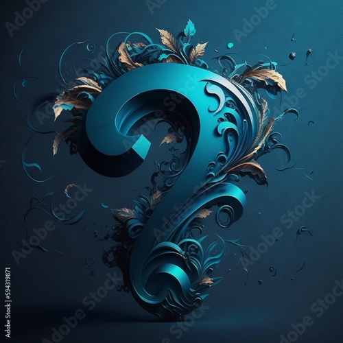 Blue question mark created using Generative AI