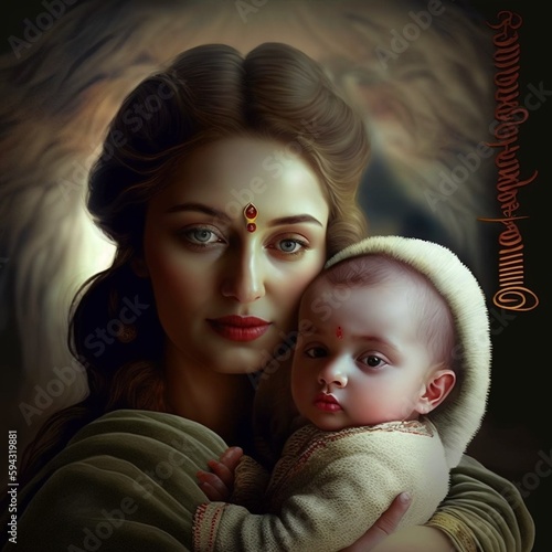 Mother and Baby using Generative AI