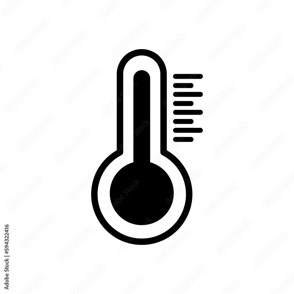 Thermometer icon template editable. Thermometer symbol vector sign