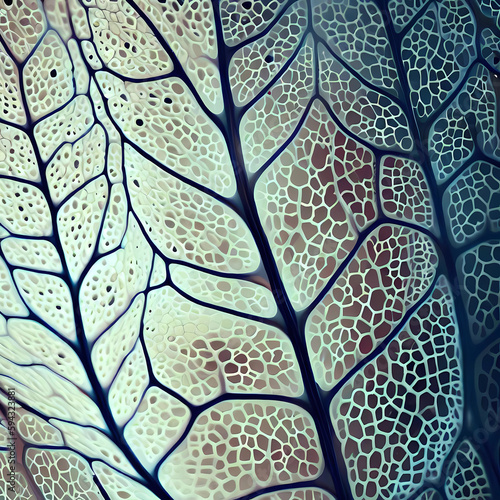 Close-up of the leaf texture. Generative AI.