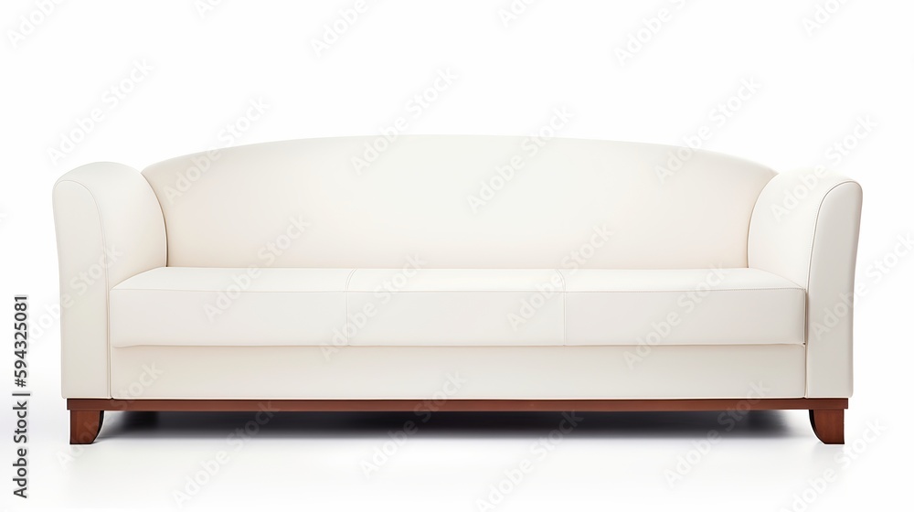 Couch Frontal View Isolated on White Background Couch Frontal View Isolated on White Background