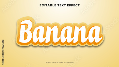 editable banana text effect