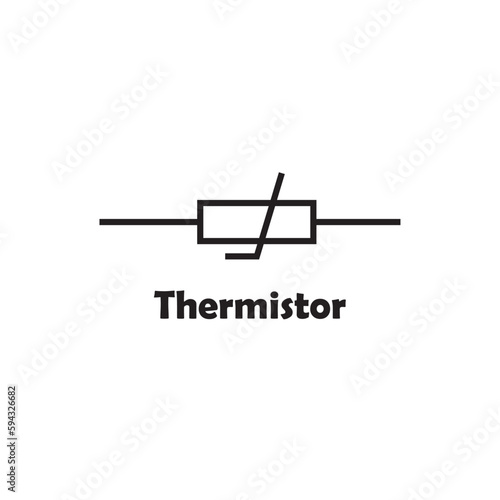 Thermistor Symbol Vector Image Illustration Isolated on White Background © HASSANE
