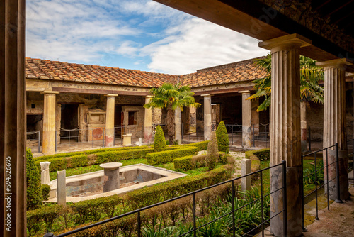 Pompeii archaeological park near Naples city, Italy