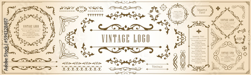 高級感のあるフレームデザインセット	