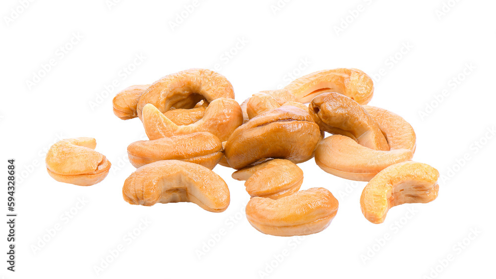 Roasted cashews isolated on transparent png Roasted cashews isolated on transparent png