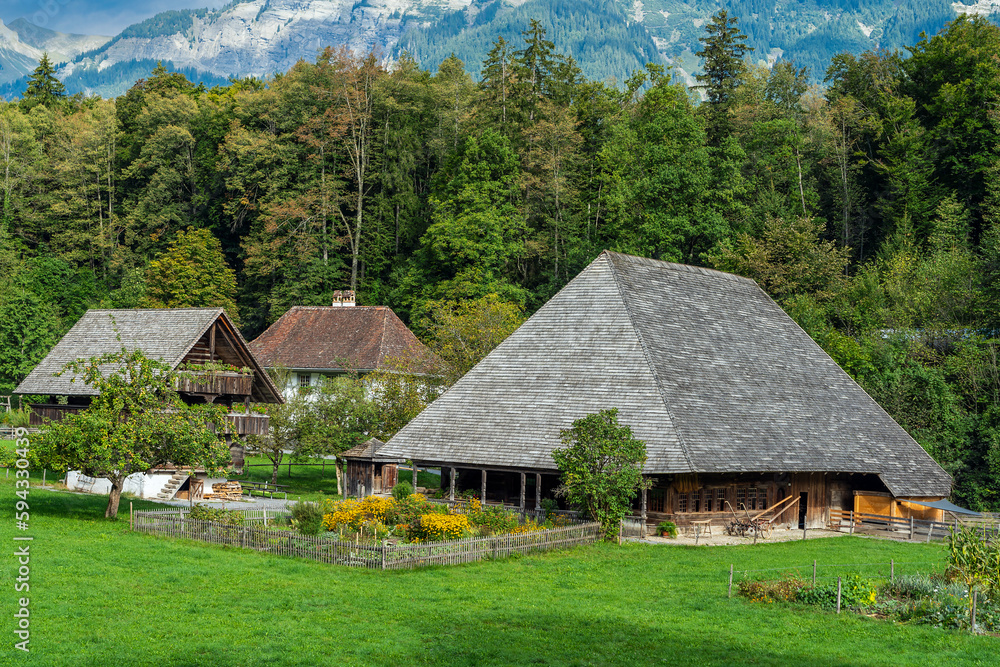 Gebäudeensemble in Ballenberg in Ballenberg Gebäudeensemble in Ballenberg in Ballenberg