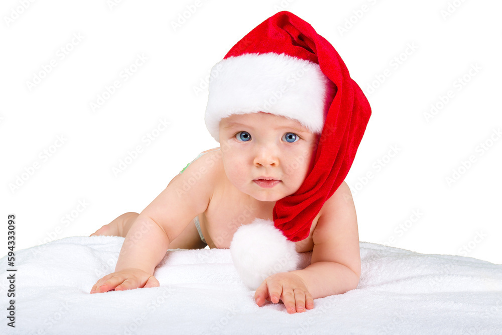 Cute Santa Claus boy on background Cute Santa Claus boy on background