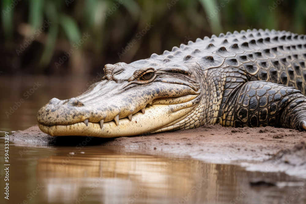 Fototapeta premium Aligator - Generative AI